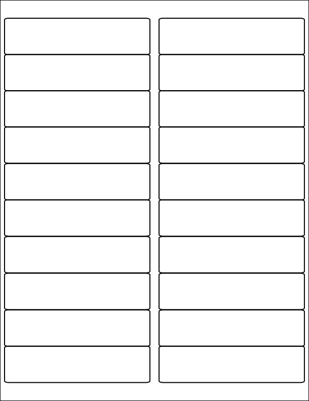 Laser Label Sheet 20 Per Sheet 4 x 1 quot Prime Packaging Laser Label Sheet 20 Per Sheet 4 x 1 quot Prime Packaging