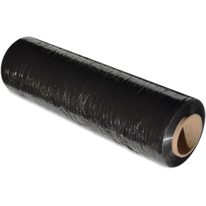 Dark Black Machine Cast Hand Stretch Wrap 30"x5000' 80